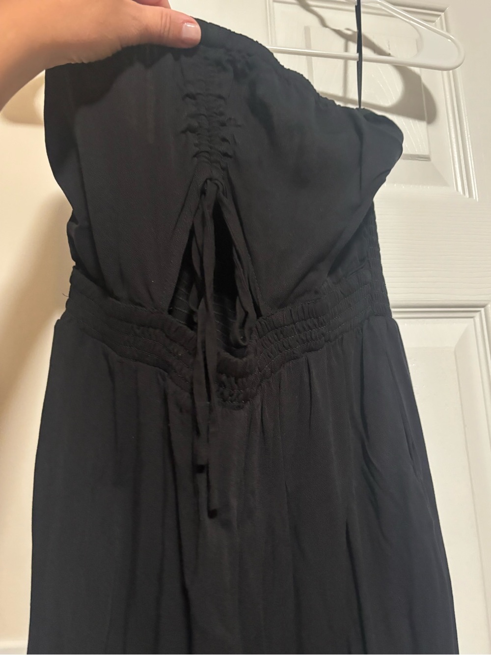 Le Lis Strapless Black Jumpsuit